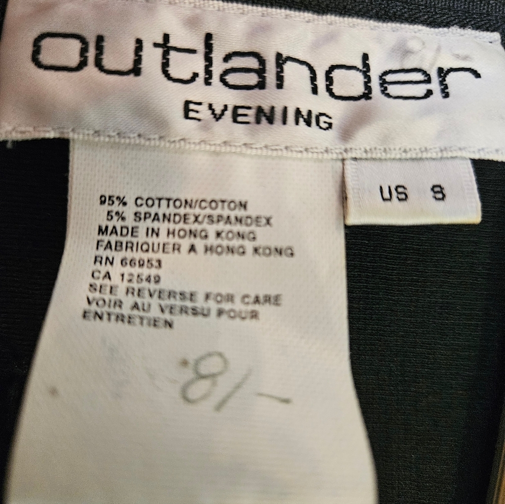 Outlander Evening Formal Black Beaded black dress sz S - Picture 4 of 7